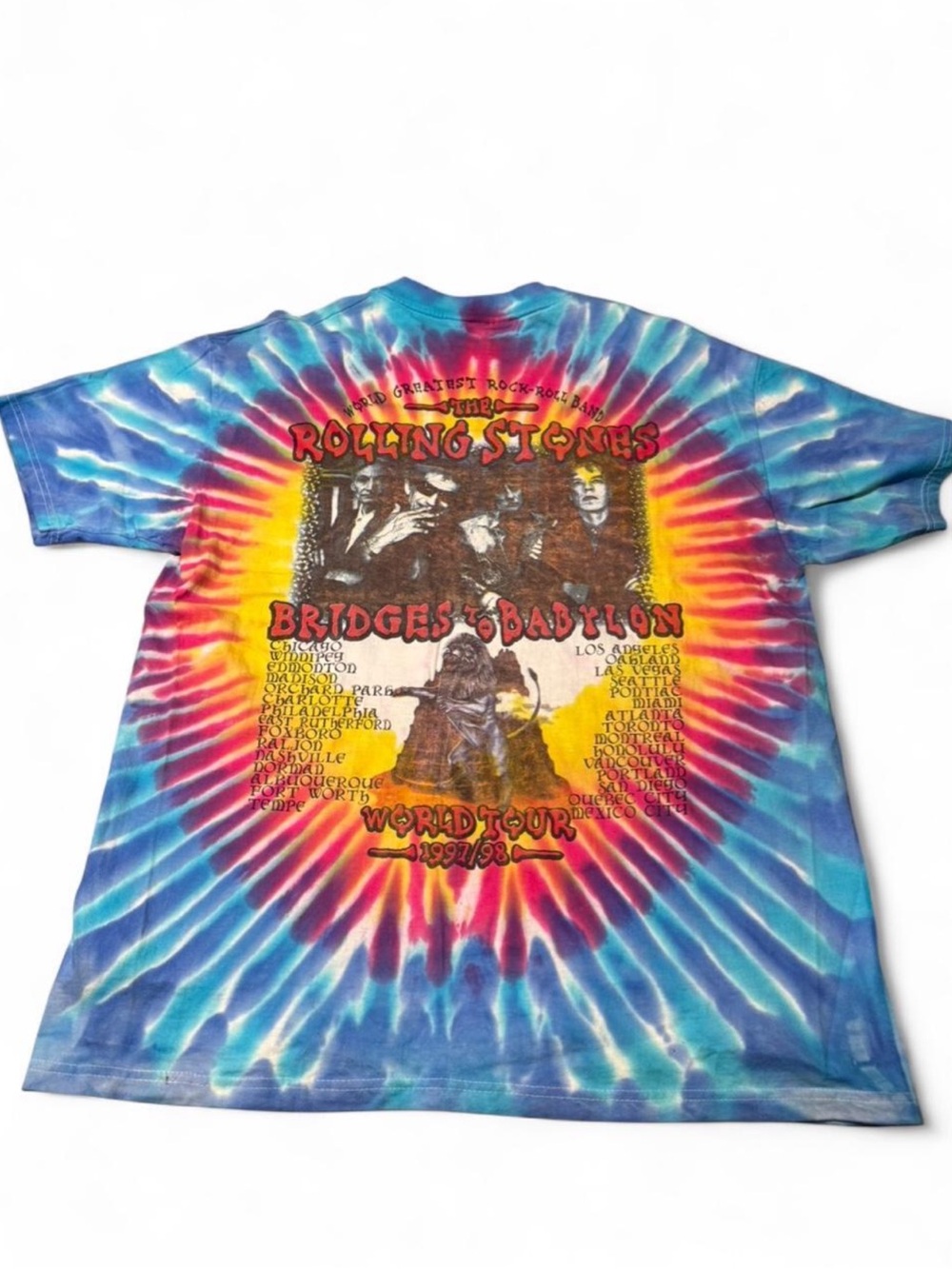 Vintage 1997/98 Rolling Stones “Bridges to Babylon” world tour tee 🌈👅🎸